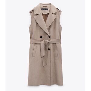 FAUX SUEDE VEST in MINK